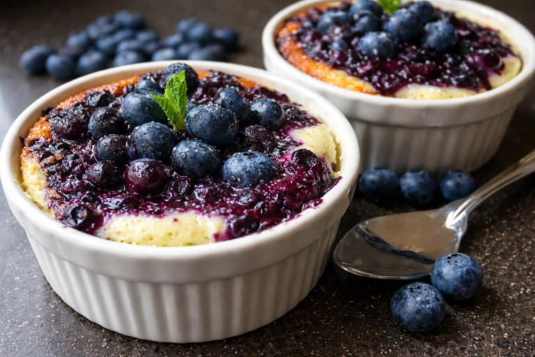 Baked Blueberry Cottage Cheese Bowls
