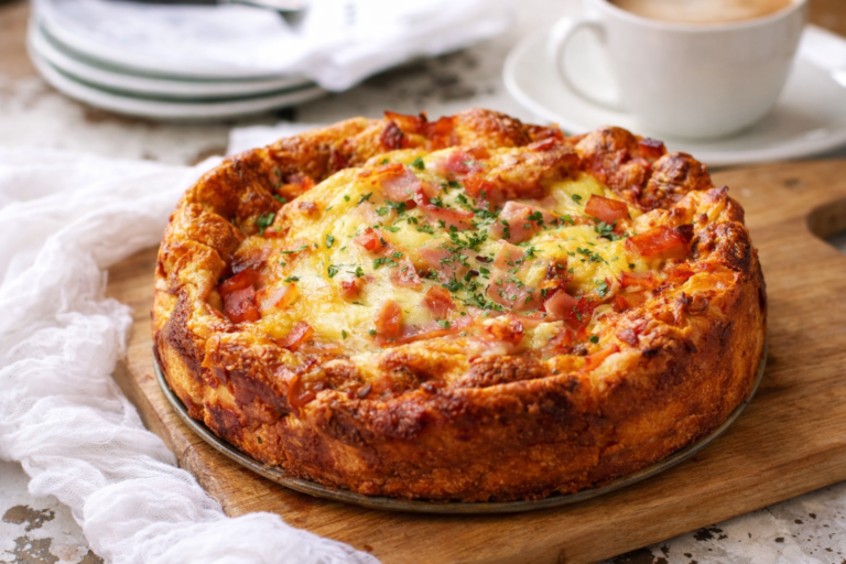 Cheese & Bacon Strata Cake