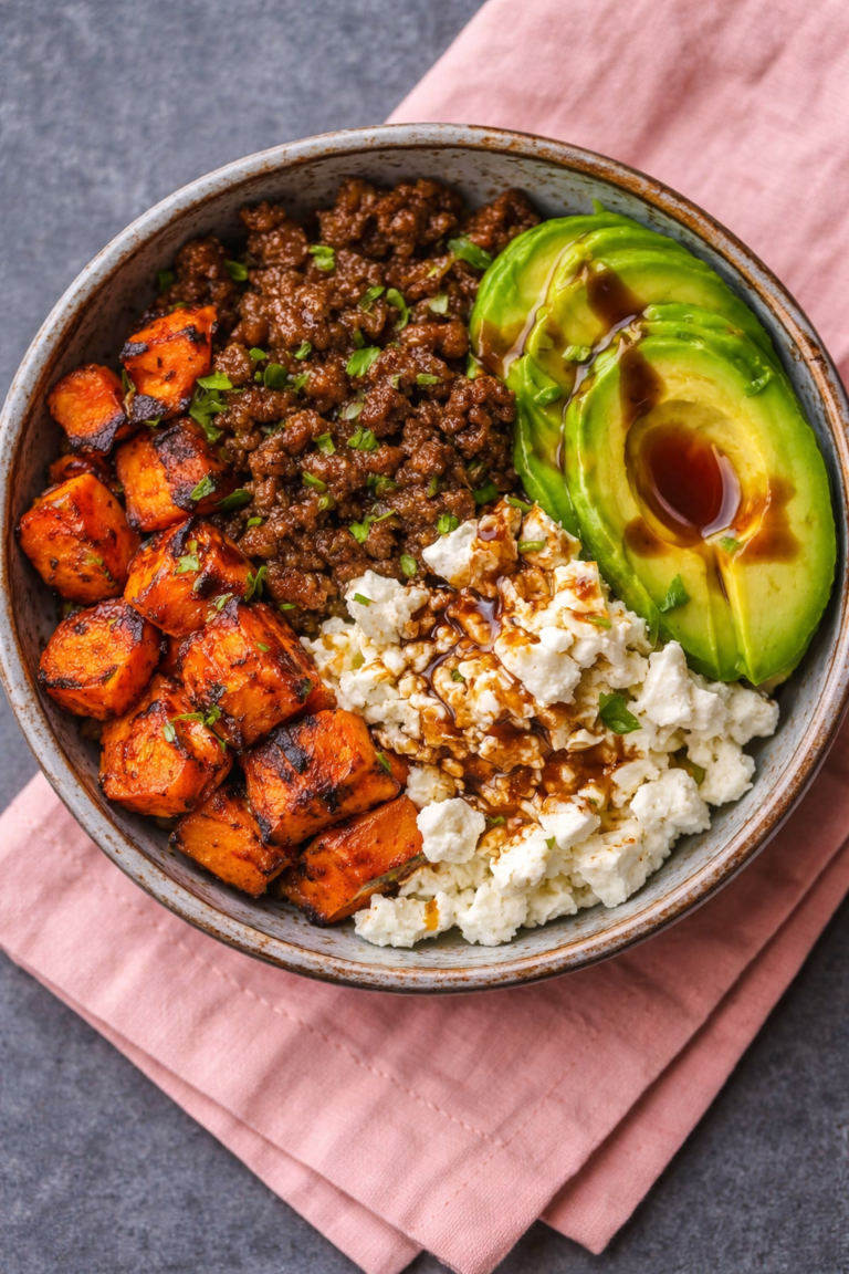 Ground Beef Hot Honey Bowl — Sweet, Savory & Comforting All in One