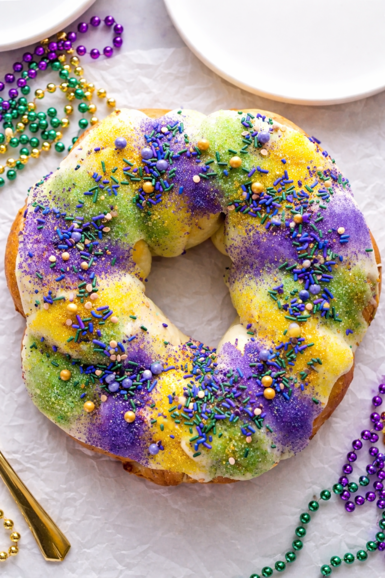 Traditional King Cake Recipe (Soft, Fluffy & Easy Mardi Gras Dessert)