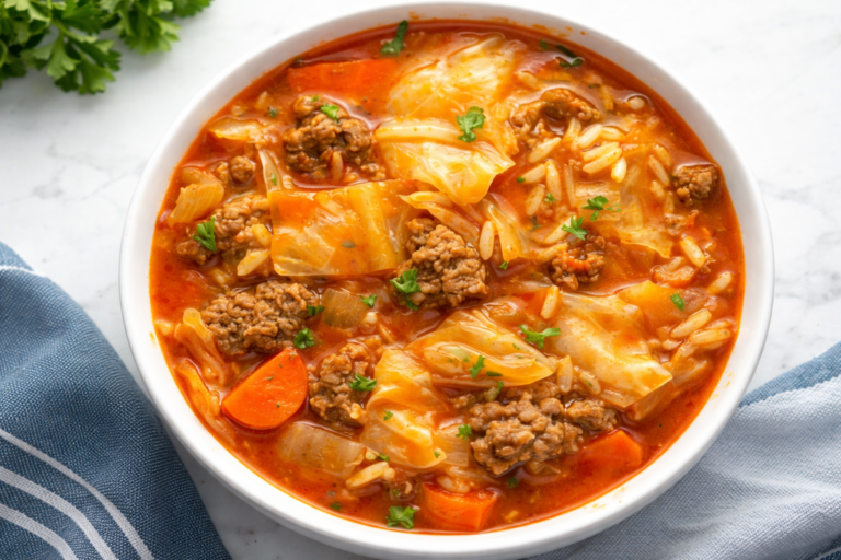 Cabbage Roll Soup (Unstuffed, Cozy & Family-Friendly)