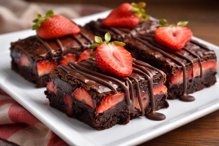 Chocolate Strawberry Brownies