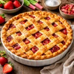 Classic Strawberry Rhubarb Pie – From Scratch with Lattice Crust
