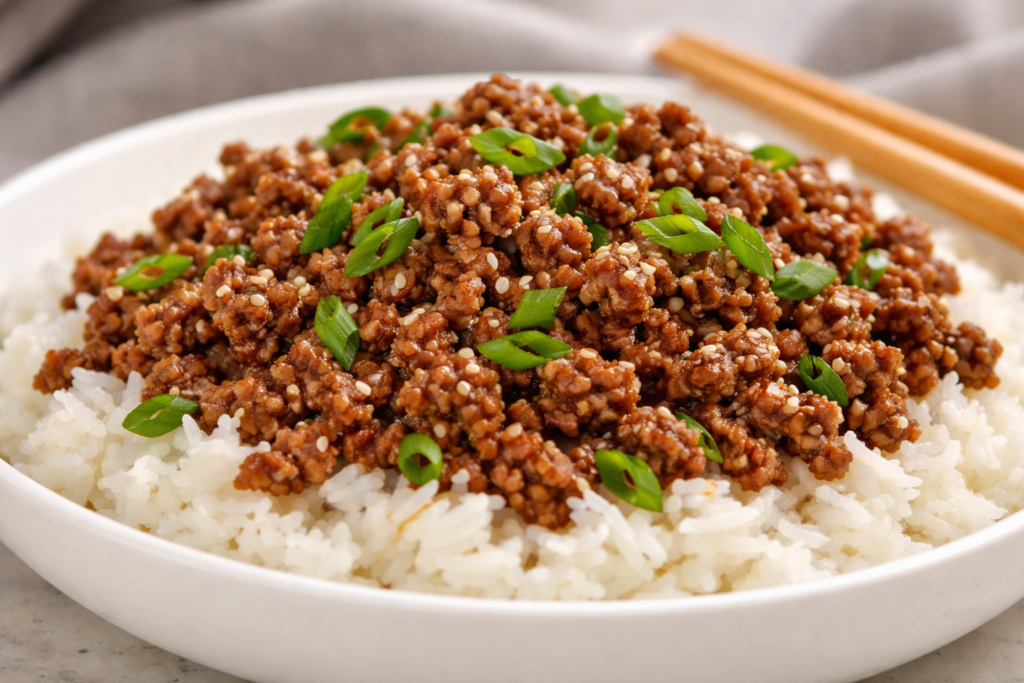 korean ground beef bowl