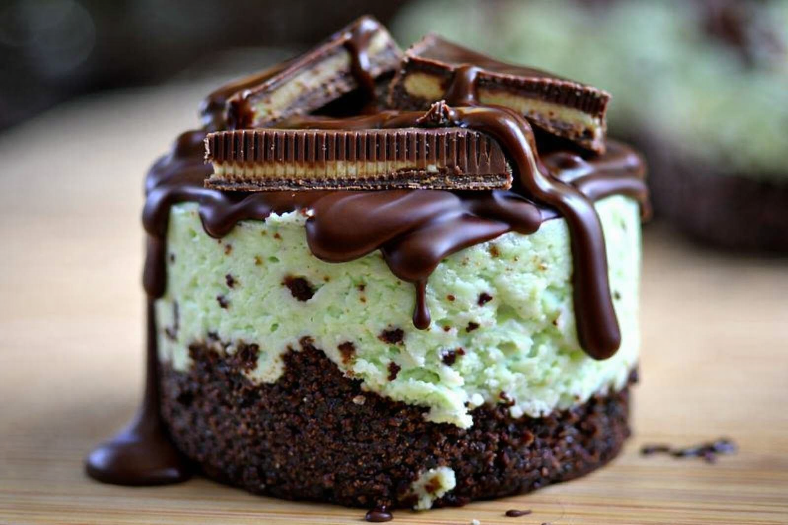 Mini Mint Chocolate Cheesecakes (Creamy Chocolate Peppermint Bites)