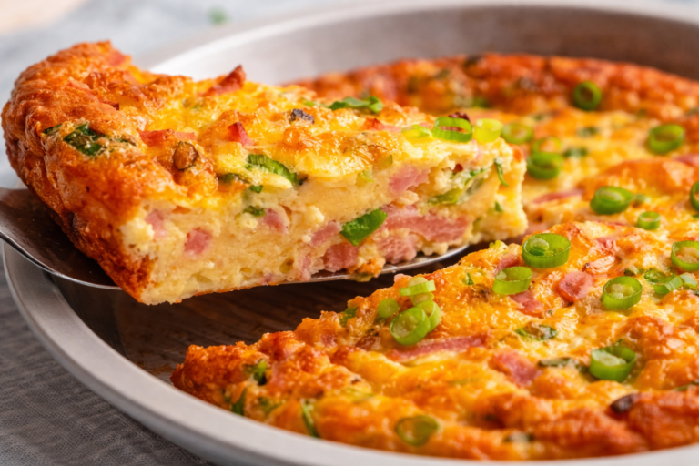 Crustless Ham and Cheese Quiche