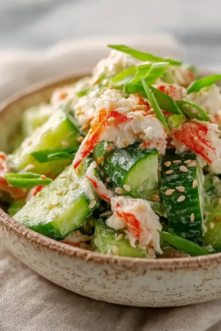 Cucumber Salad with Crab Meat Delight