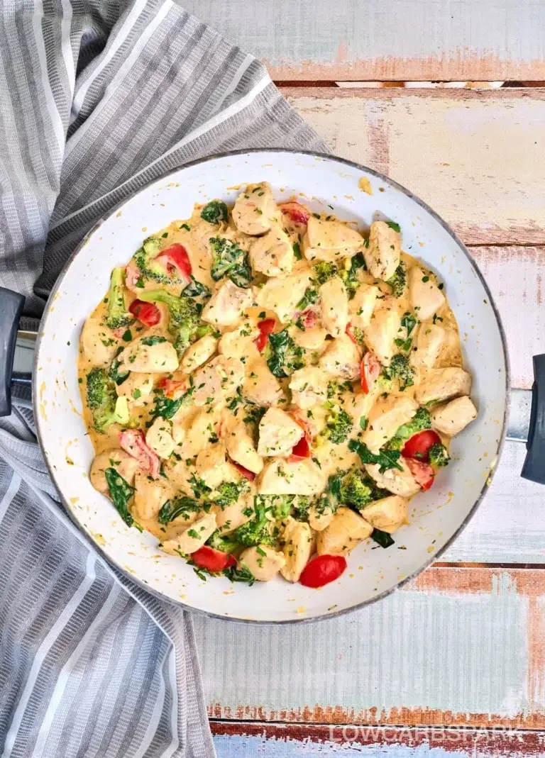 Garlic Chicken with Broccoli and Spinach