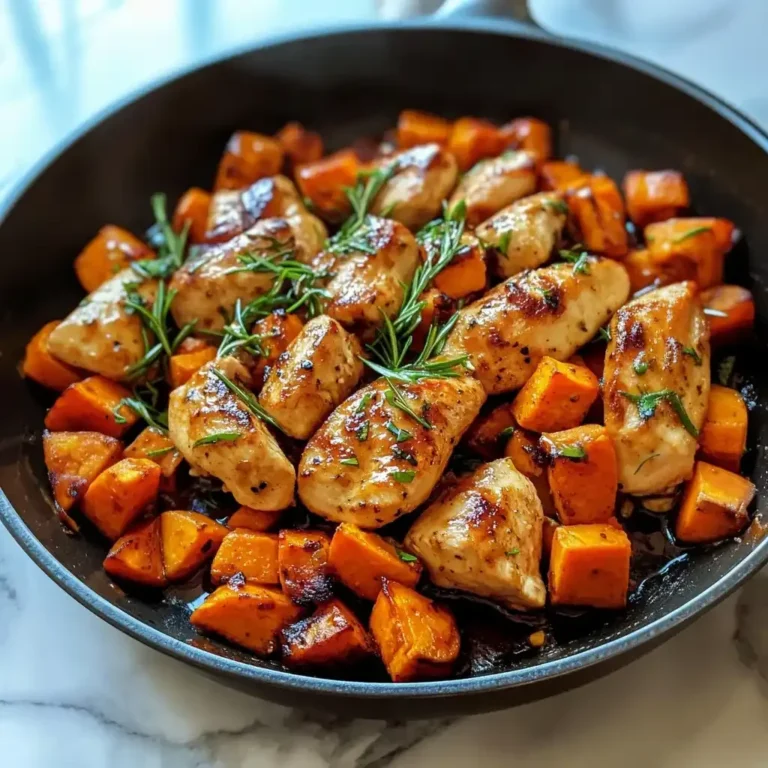 chicken and sweet potato skillet