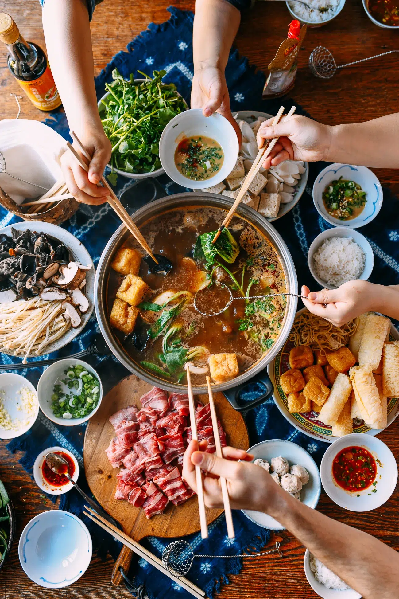 Enjoying Chinese Hot Pot at Home