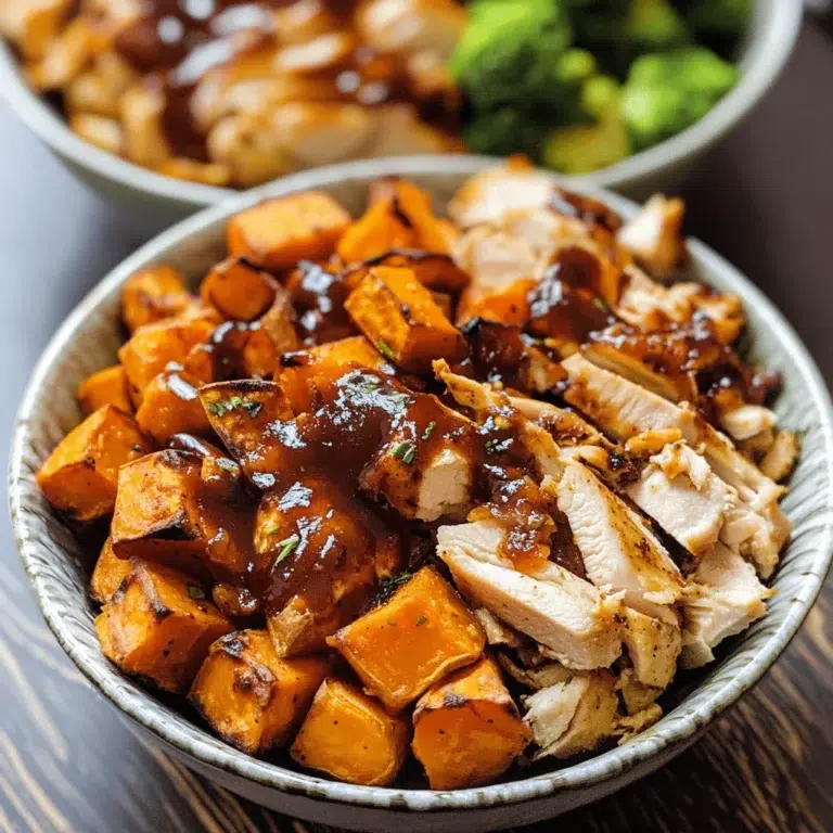 BBQ Chicken & Roasted Sweet Potato Bowls