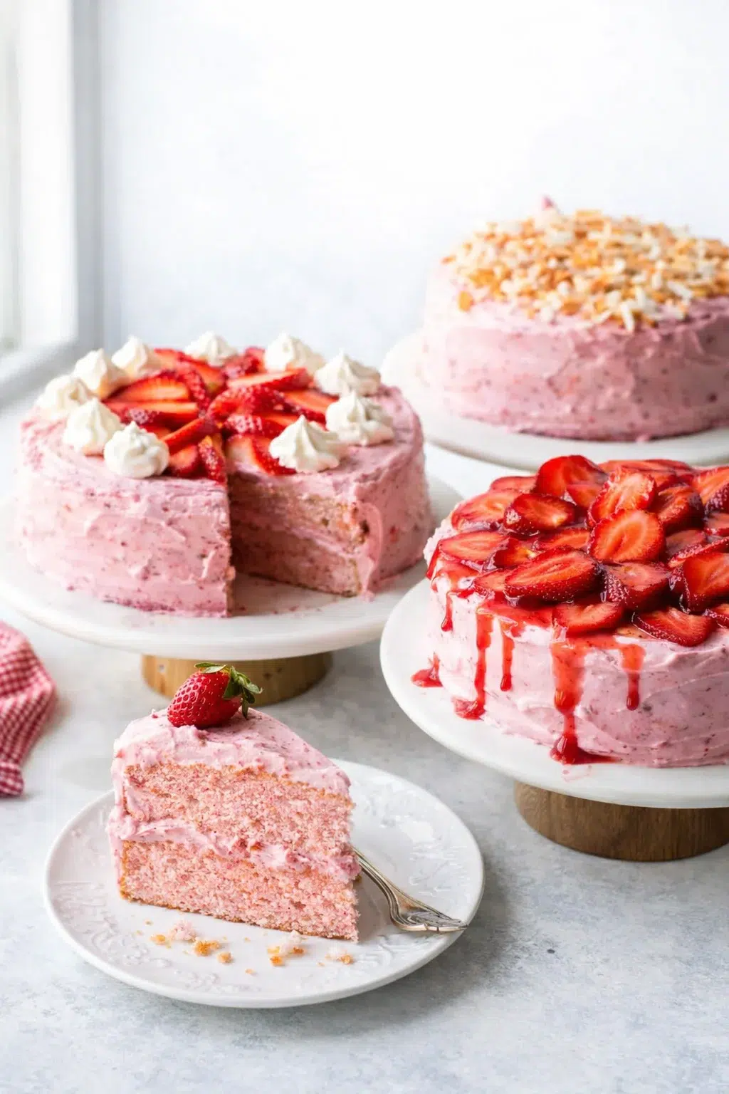 variations-placeholder.png Variation ideas for Homemade Strawberry Cake - Sally's Baking shown in a styled layout