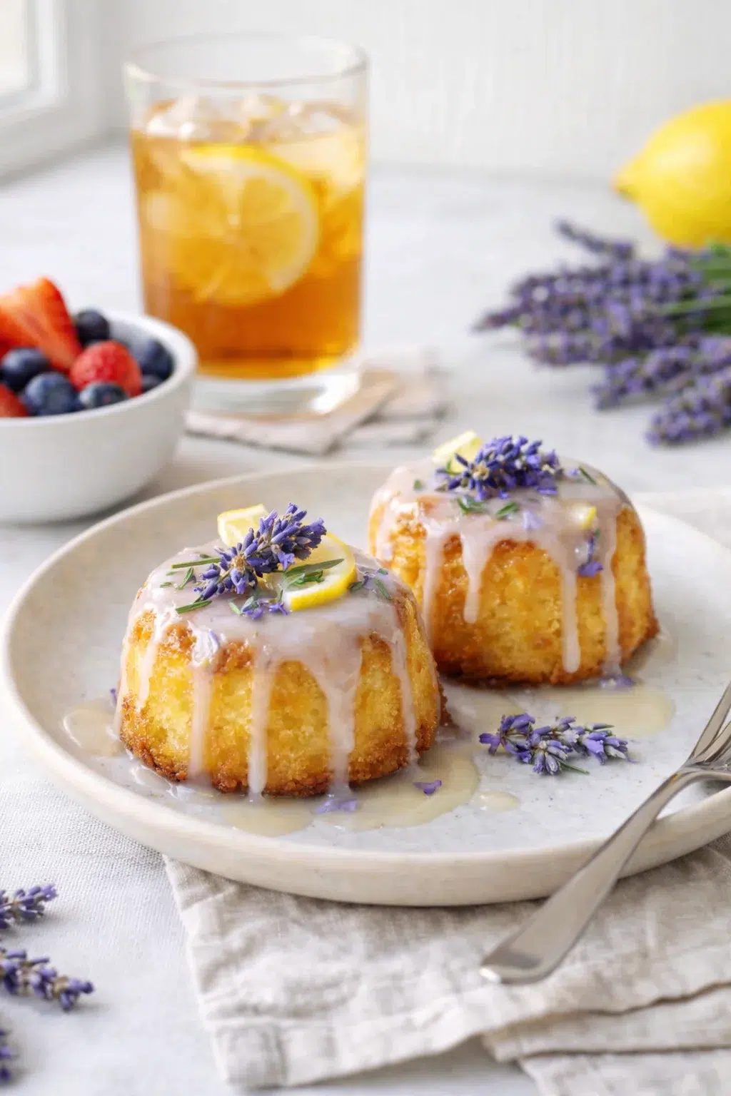 closing_final_dish-placeholder.png Alternative angle of The Ultimate Mini Lemon Cakes with Lavender Glaze (Elegant & Easy!) – WiseRecipes served with a pairing