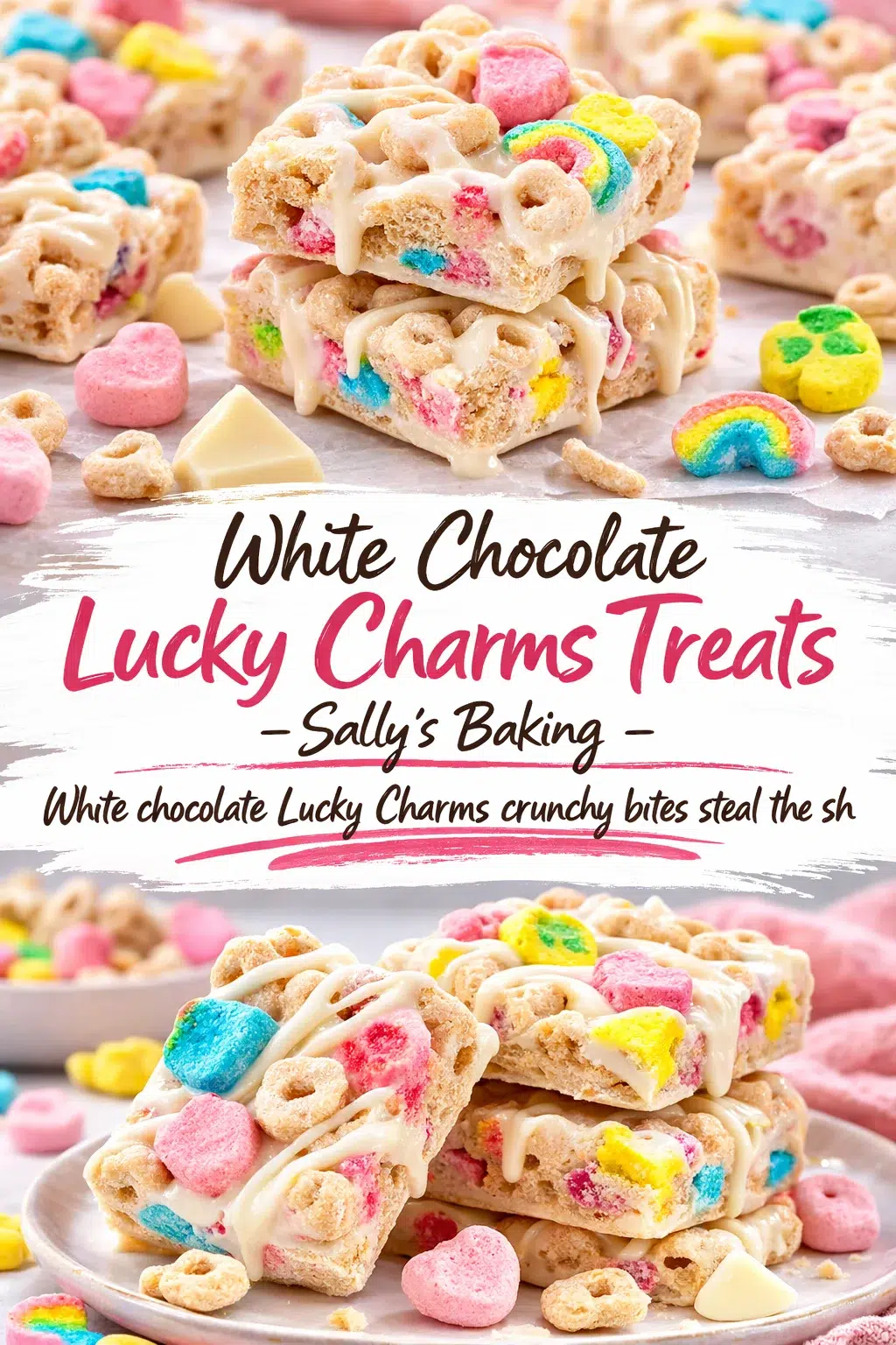 pre_faq_pinterest-placeholder.png Pinterest-style image for White Chocolate Lucky Charms Treats - Sally's Baking with centered text overlay