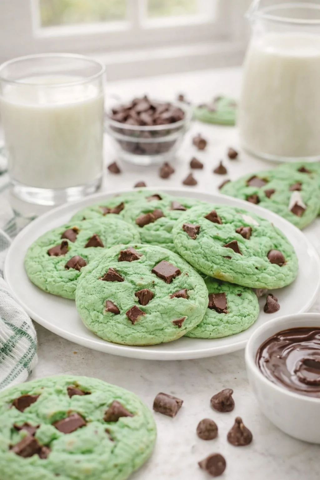 closing_final_dish-placeholder.png Alternative angle of MINT CHOCOLATE CHIP COOKIES served with a pairing