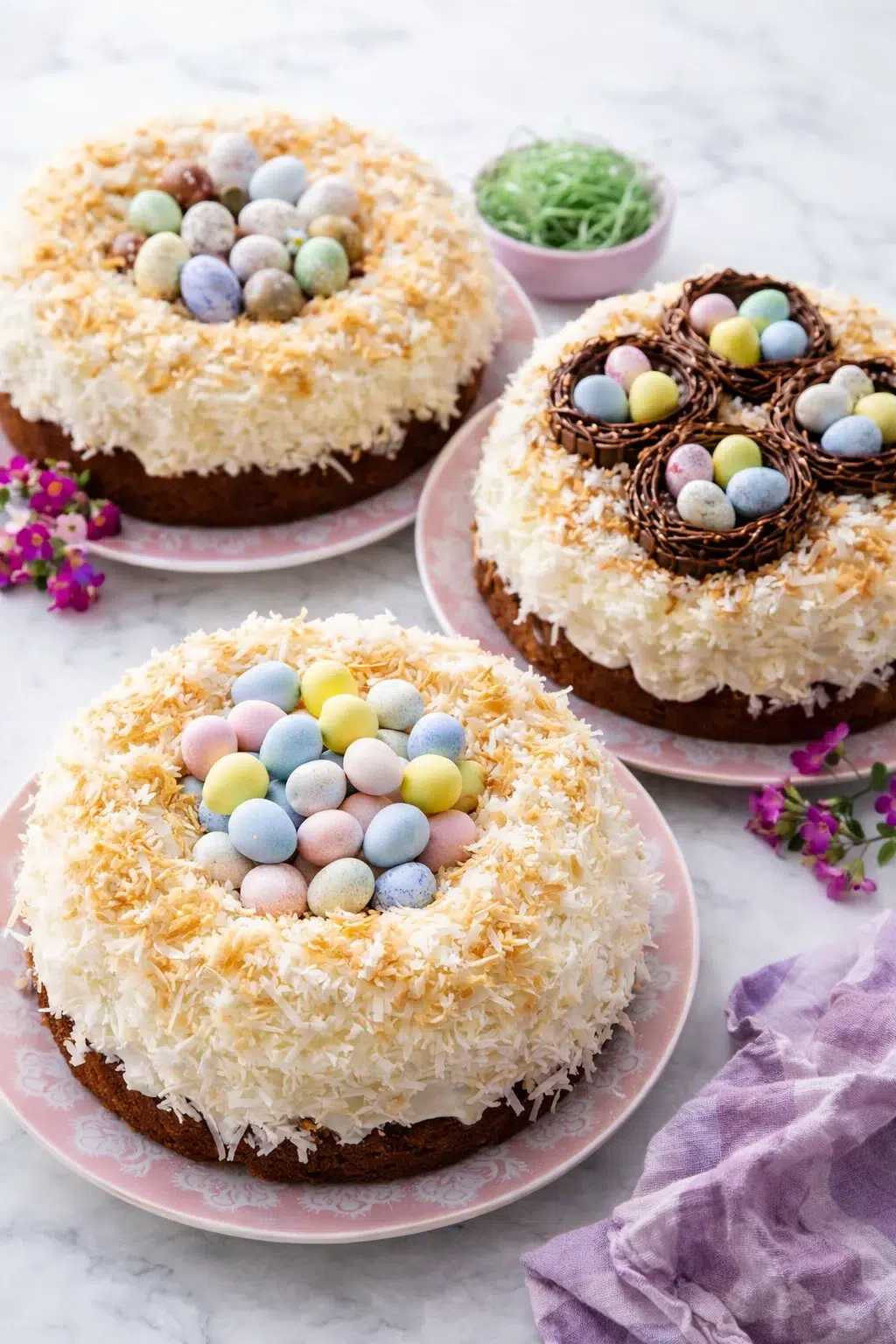 variations-placeholder.png Variation ideas for Easter Cake (Looks Like a Nest!) - Sally's Baking shown in a styled layout