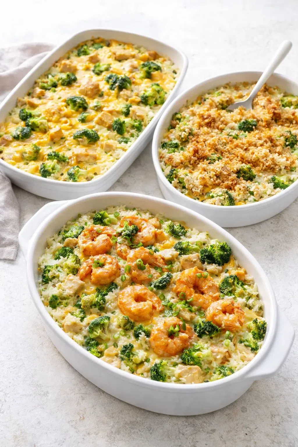 variations-placeholder.png Variation ideas for Chicken Broccoli Rice Casserole shown in a styled layout