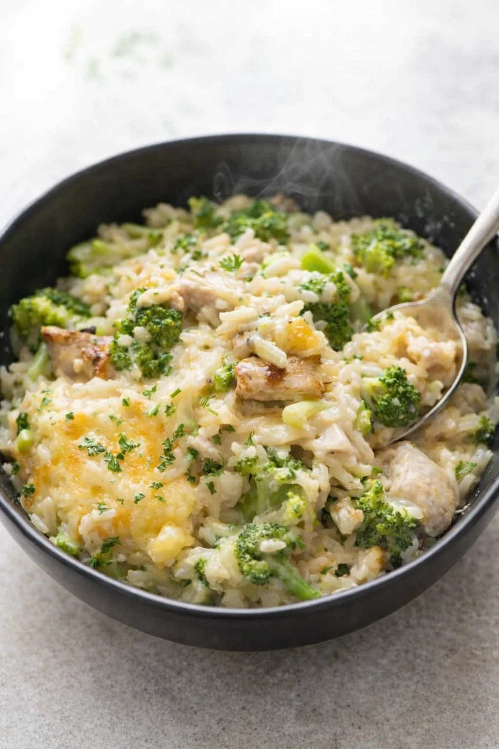intro_final_dish-placeholder.png Final plated One Pot Chicken Broccoli Rice Casserole served as a hero shot