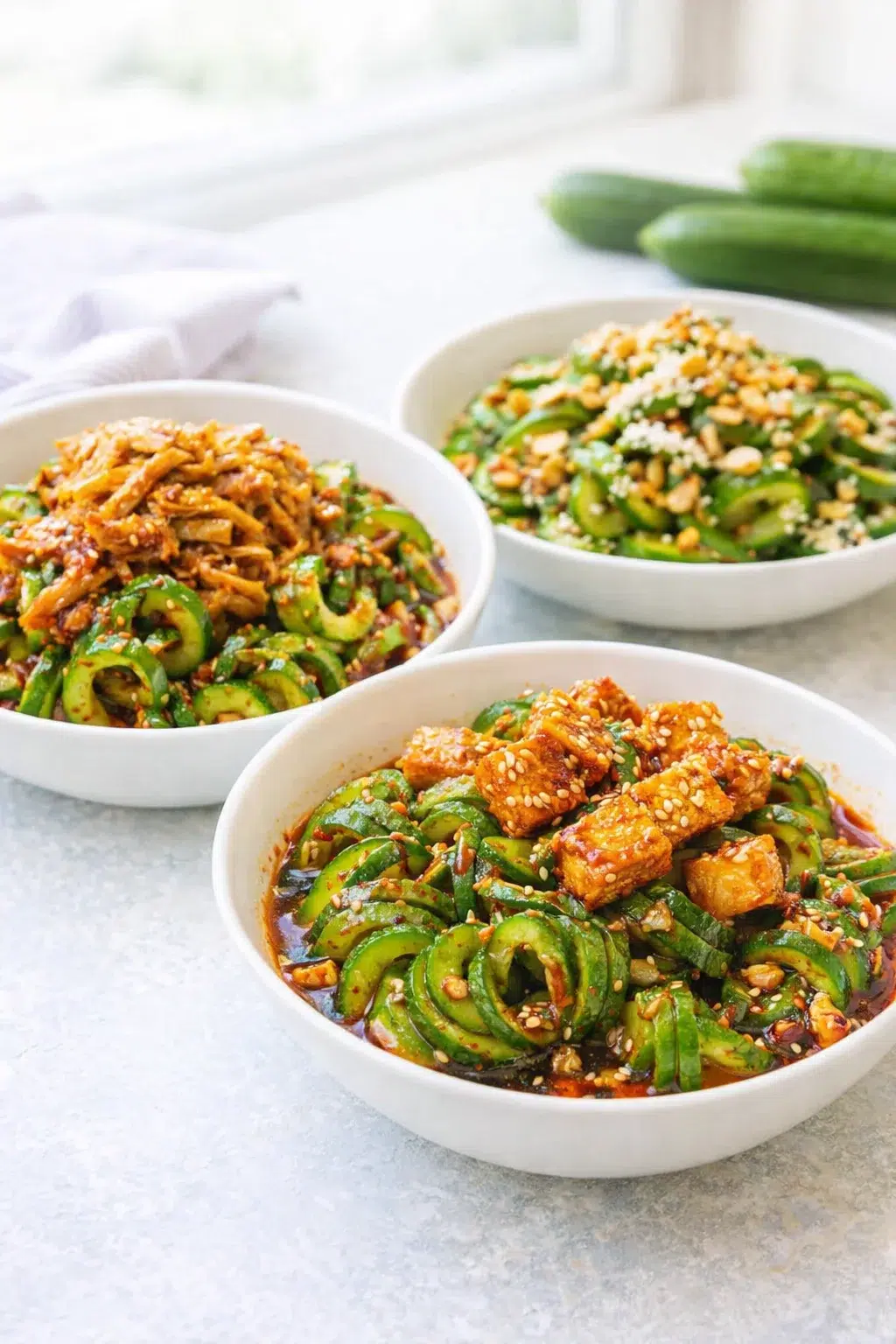 variations-placeholder.png Variation ideas for Korean Cucumber Salad shown in a styled layout