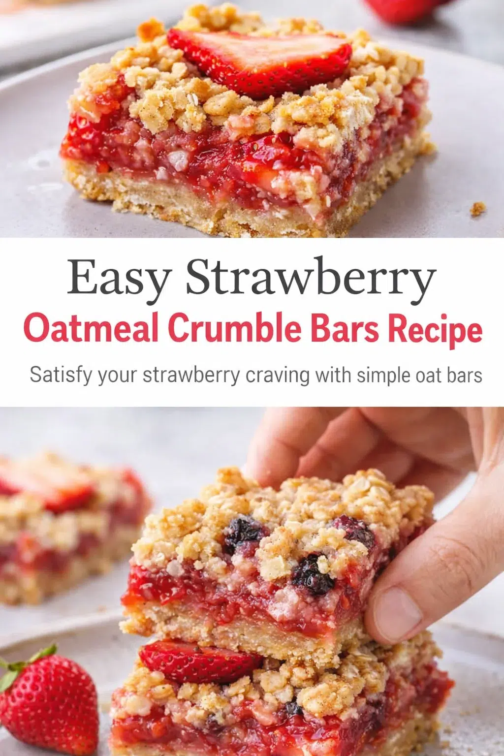 pre_faq_pinterest-placeholder.png Pinterest-style image for Easy Strawberry Oatmeal Crumble Bars Recipe with centered text overlay