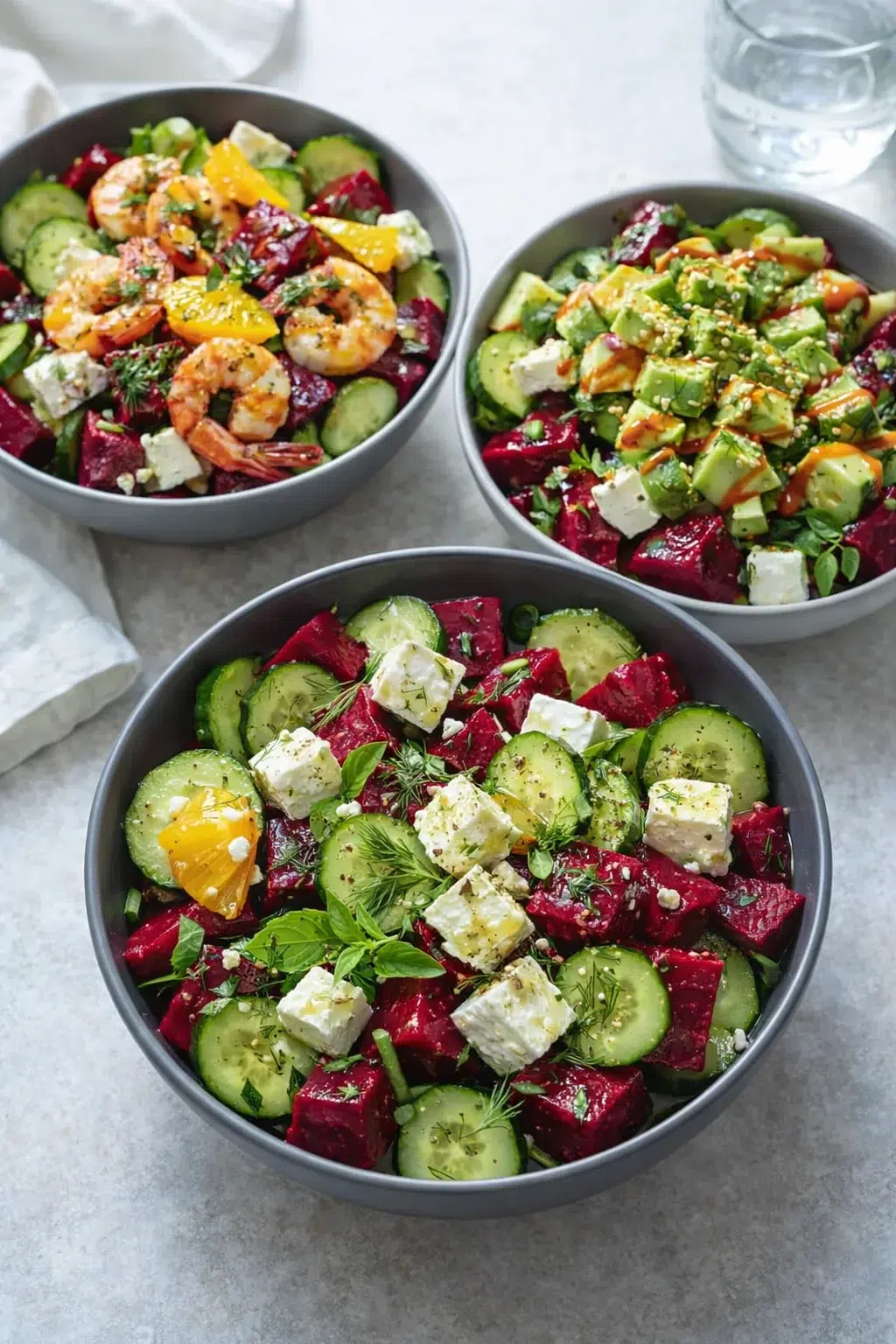 variations-placeholder.png Variation ideas for Vibrant Beet Salad with Feta and Cucumbers for Fresh Flavor! shown in a styled layout