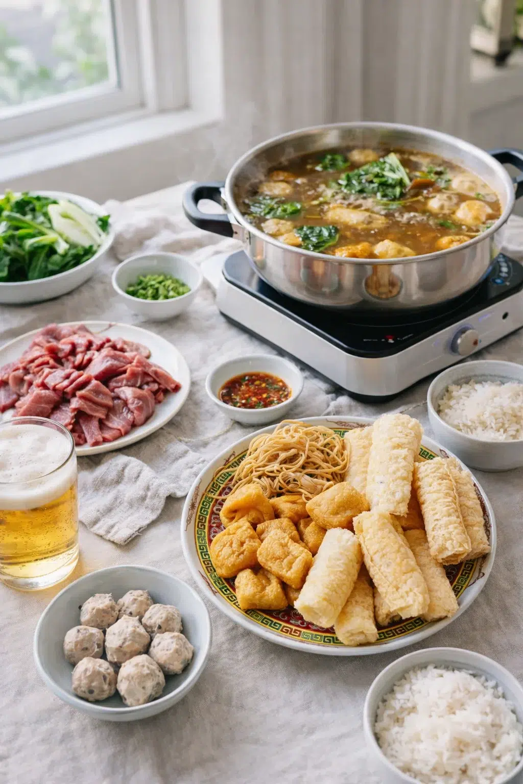 closing_final_dish-placeholder.png Alternative angle of Chinese Hot Pot at Home served with a pairing