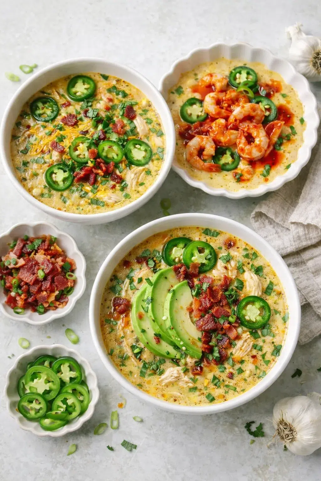 variations-placeholder.png Variation ideas for Spicy Jalapeño Popper Chicken Soup Recipe and Tips shown in a styled layout