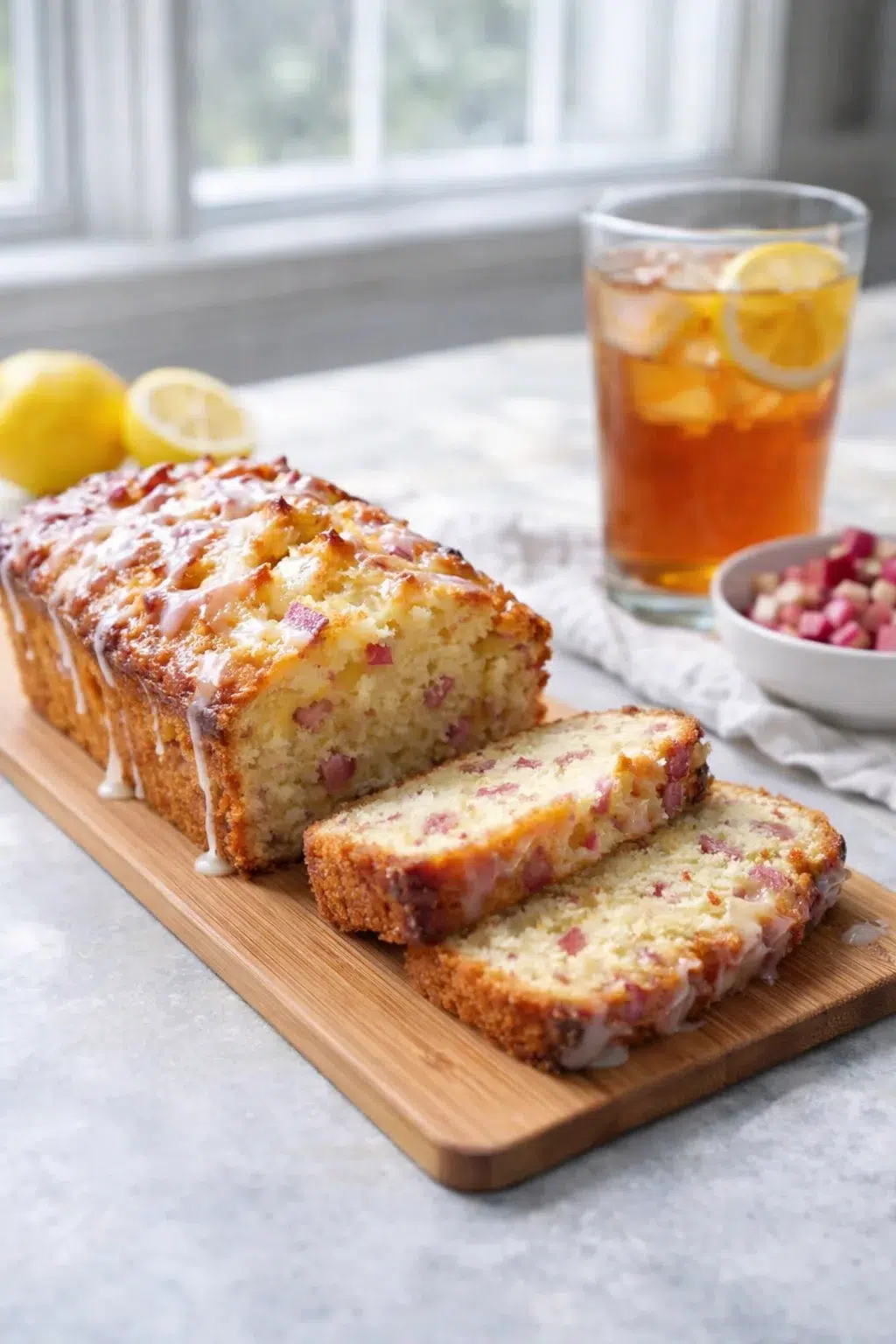 closing_final_dish-placeholder.png Alternative angle of Lemon Rhubarb Loaf served with a pairing