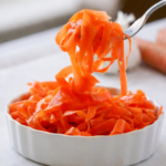 Lacto Fermented Carrot Salad Recipe - fermented shaved carrots.