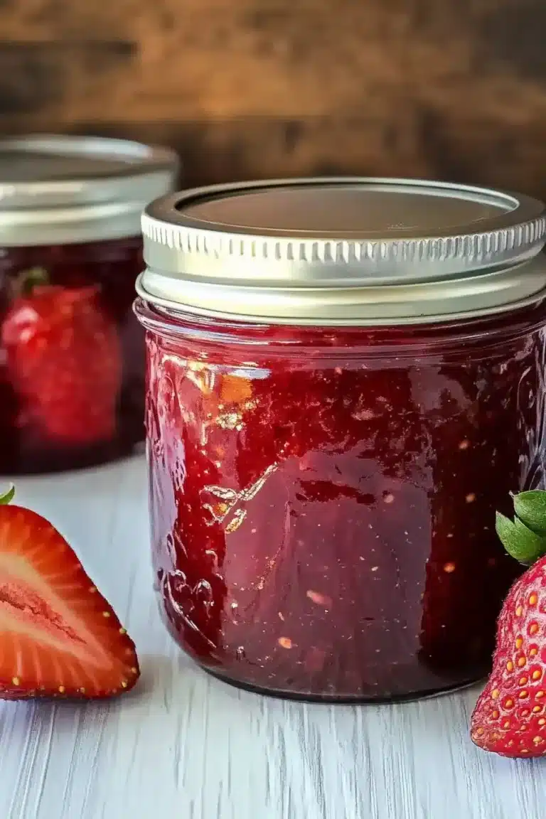 Classic Strawberry Rhubarb Jam with Pectin