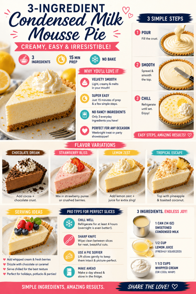 Helpful tips for slicing and serving creamy condensed milk mousse pie cleanly