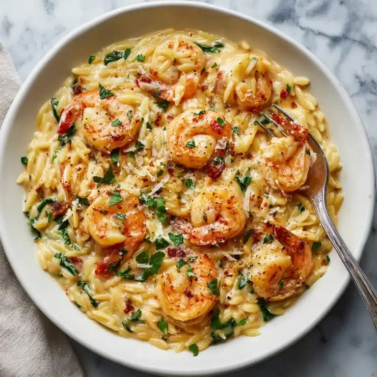 Creamy Garlic Shrimp Orzo (The “Risotto-Style” One-Pot Meal)
